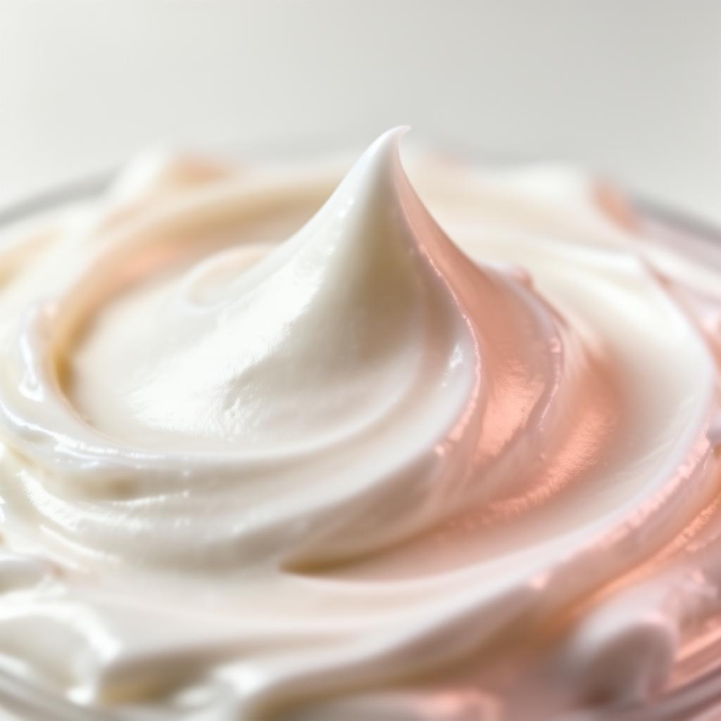 Soft skincare cream texture
